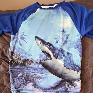 5 For $15 Wonder Nation Blue Shark Rashguard